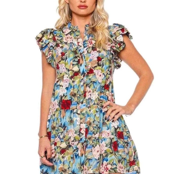 Alice + Olivia Dresses & Skirts - Alice + Olivia Multicolor Floral Mini Dress